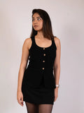 The Black Tailored Skirt Set