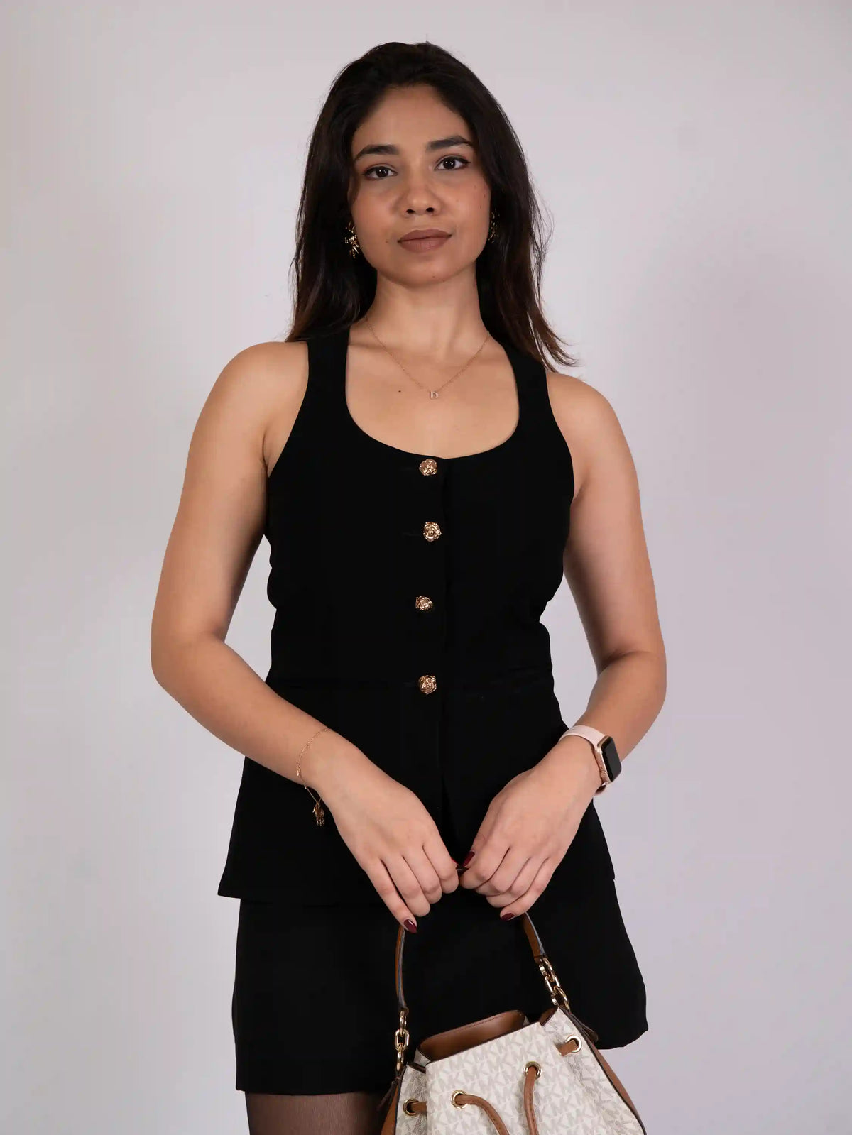 The Black Tailored Skirt Set