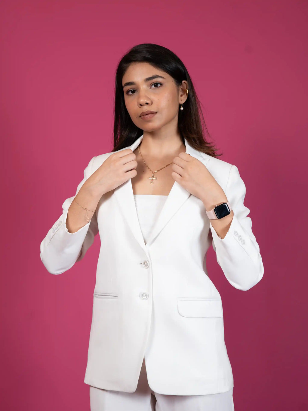 Classic White Blazer Set