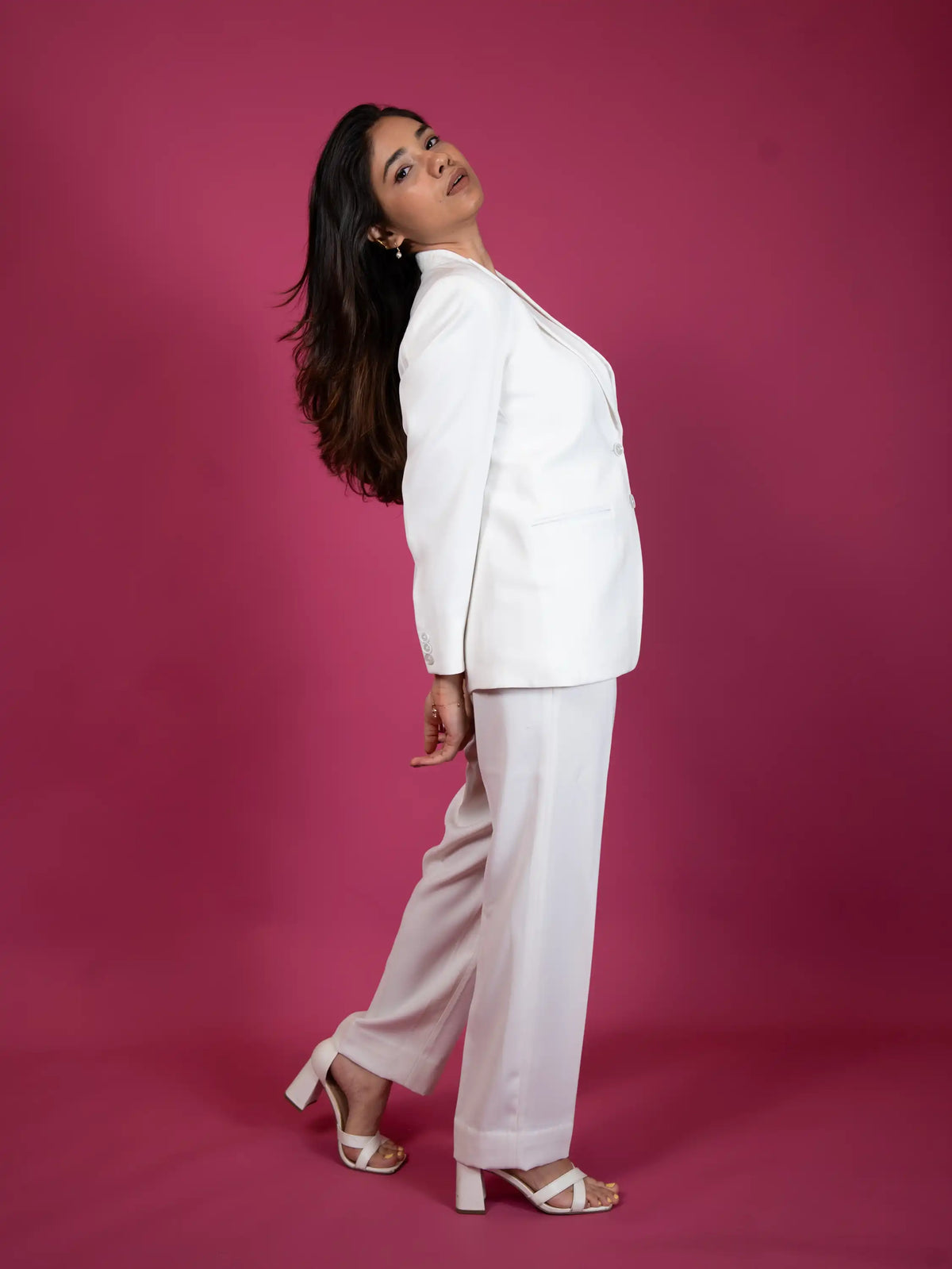 Classic White Blazer Set