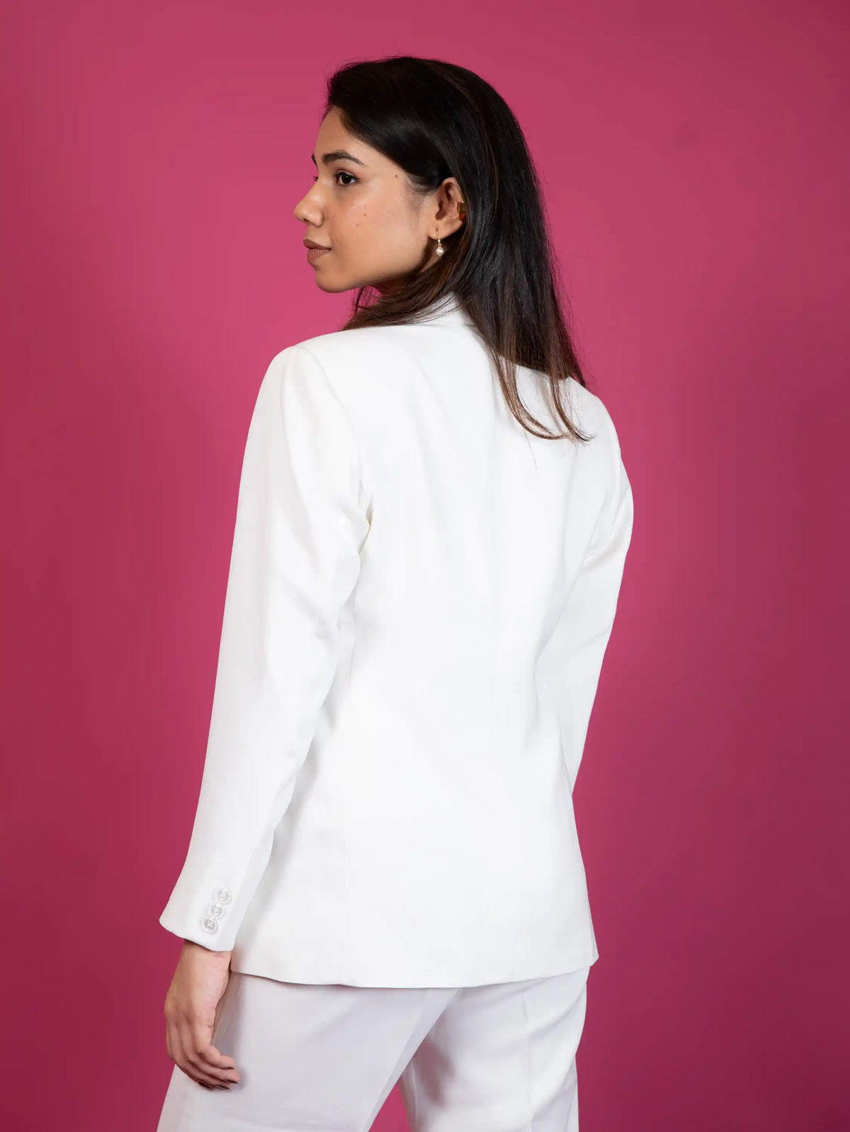 Classic White Blazer Set