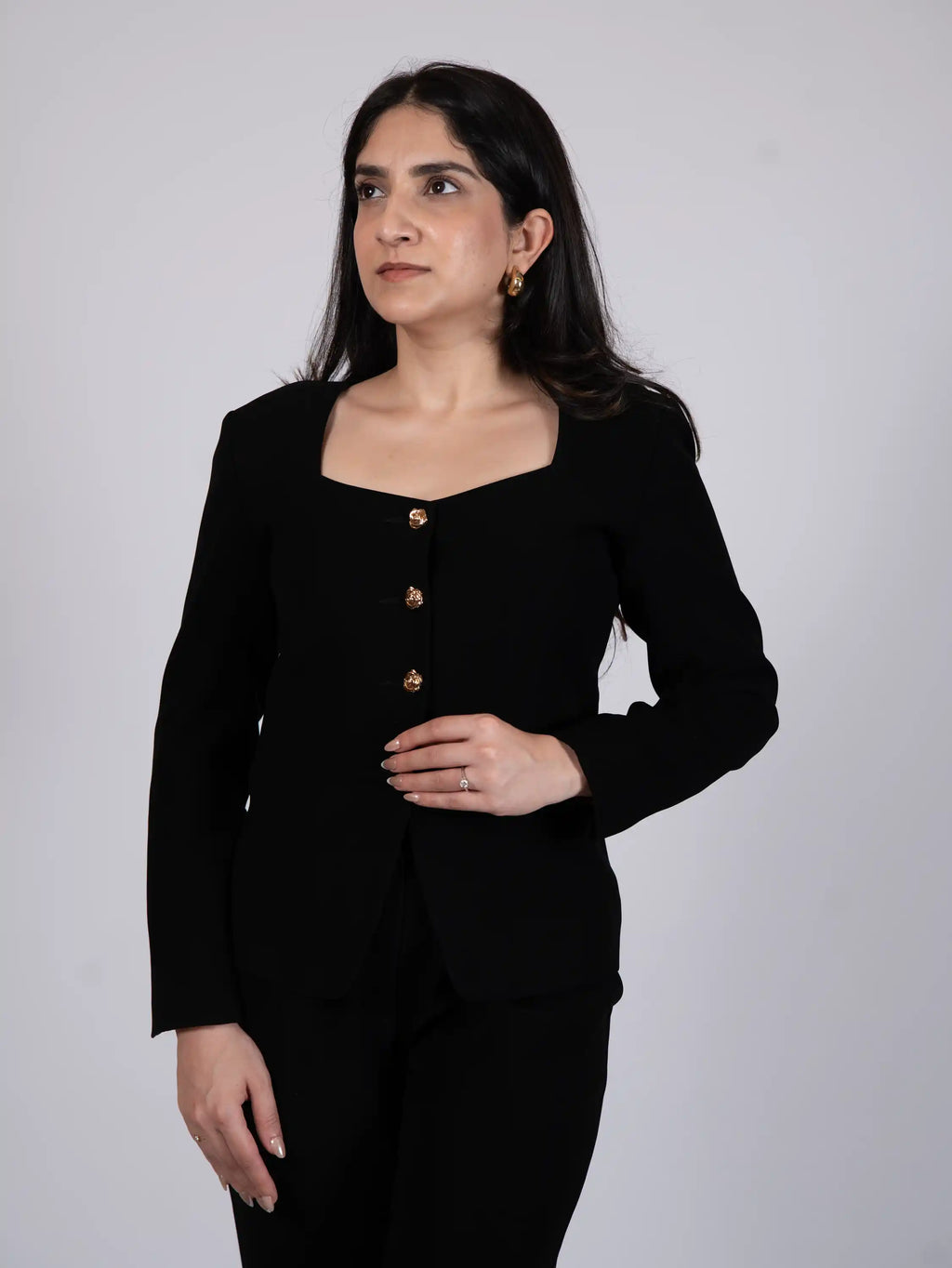 Black Tailored Blazer & Trousers Set