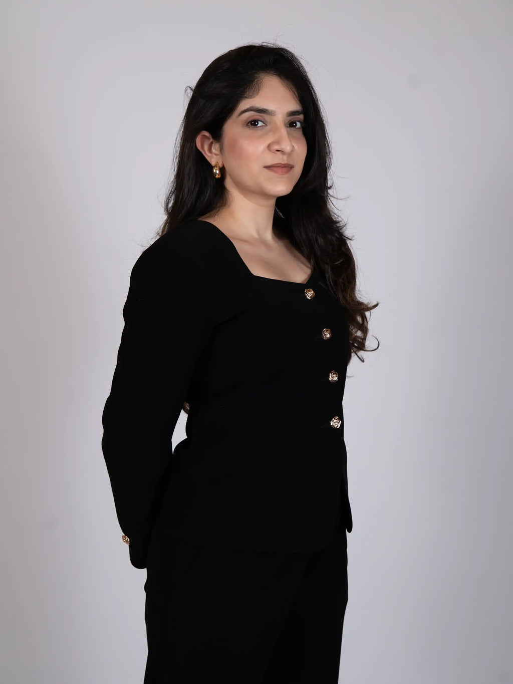 Black Tailored Blazer & Trousers Set