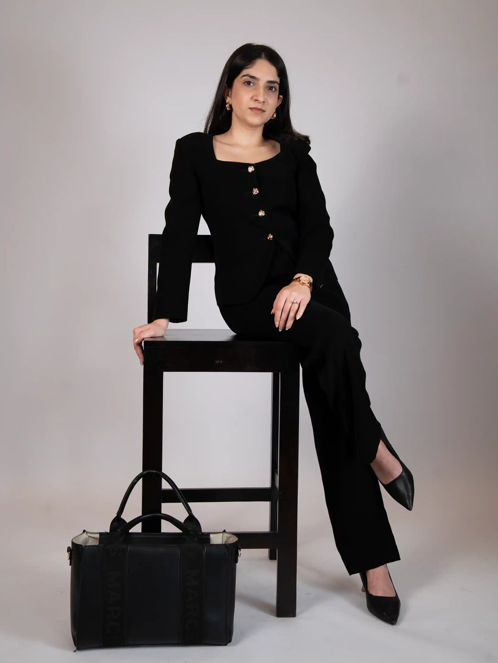 Black Tailored Blazer & Trousers Set