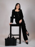 Black Tailored Blazer & Trousers Set