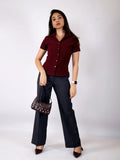 The Tailored Wine Button-Down
