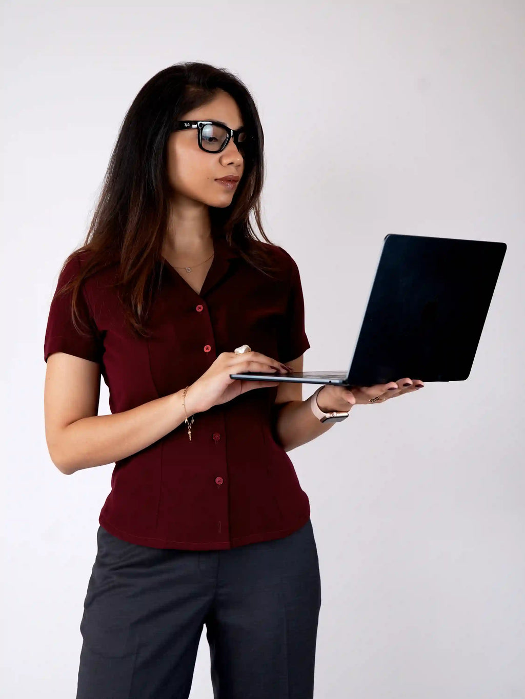 The Tailored Wine Button-Down