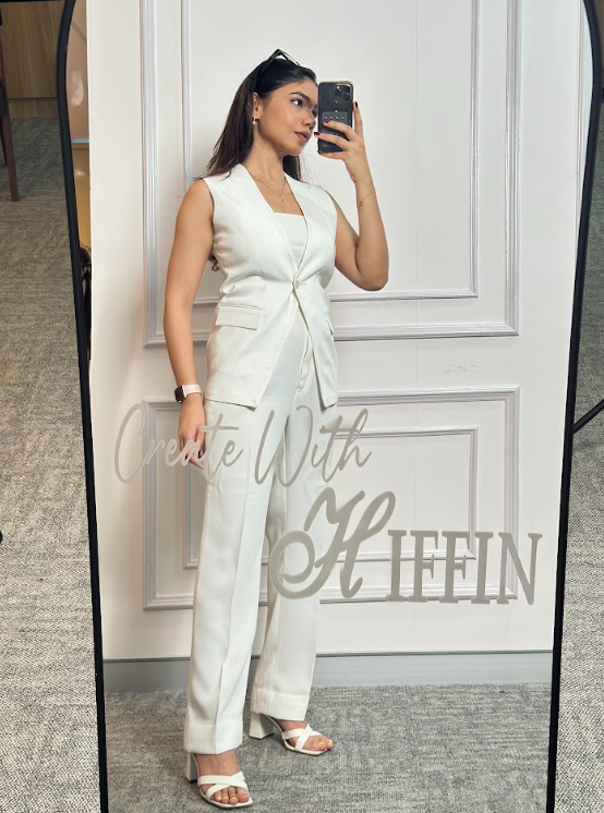 Classic White Blazer Set