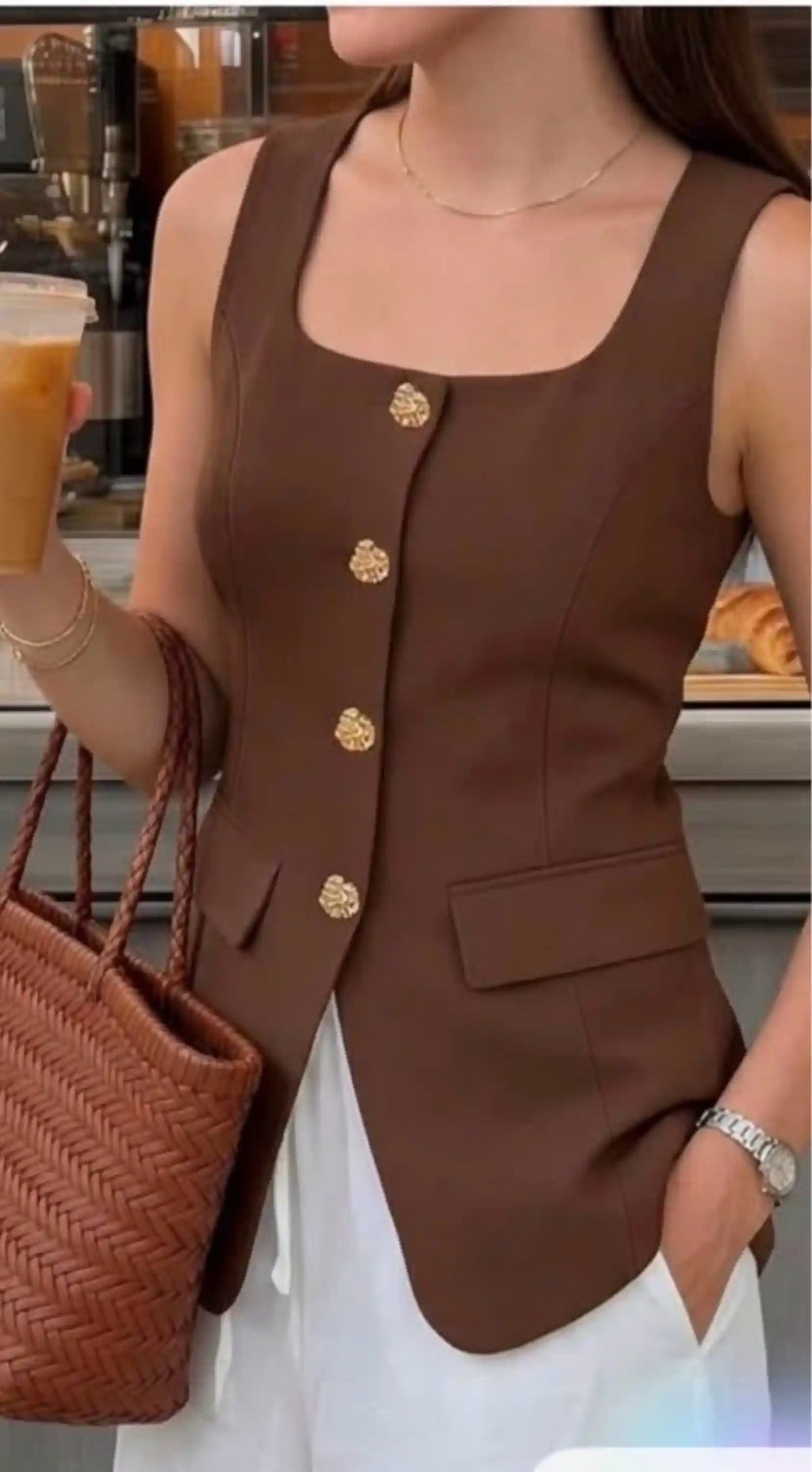 The Tailored Brown Vest